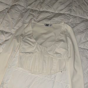 Tiger mist long sleeve crop top